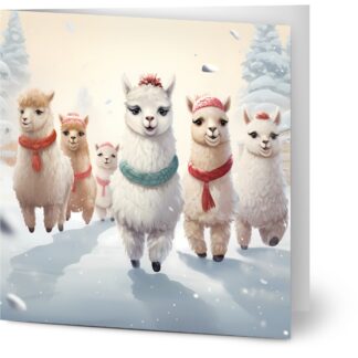 Alpaca Winter Wonderland Christmas Card